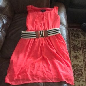BCX women’s medium orange lined sleeveless dress